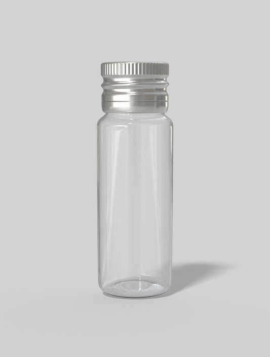 Sticluță 10 ml transparentă cu capac