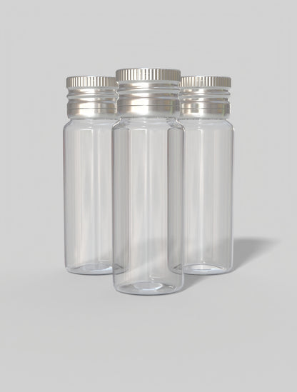 Sticluță 10 ml transparentă cu capac